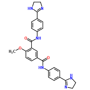 N,n-bis[4-(4,5-dihydro-1h-imidazol-2-yl)phenyl]-4-methoxy-benzene-1,3-dicarboxamide Structure,21693-94-7Structure