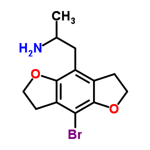 2-(8-Bromo-2,3,6,7-tetrahydro-benzo[1,2-b;4,5-b]difuran-4-yl)-1-methyl-ethylamine Structure,219986-75-1Structure