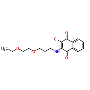 1,4-Naphthalenedione,2-chloro-3-[[3-(2-ethoxyethoxy)propyl]amino]- Structure,22272-13-5Structure