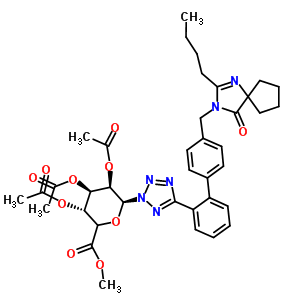 Irbesartan n-beta-d-2,3,4-tri-o-acetyl-glucuronide methyl ester Structure,224170-69-8Structure