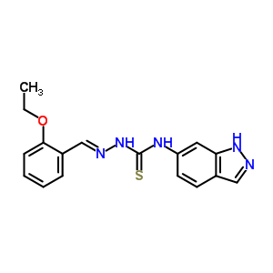 Hydrazinecarbothioamide,2-[(2-ethoxyphenyl)methylene]-n-1h-indazol-6-yl- Structure,22497-24-1Structure