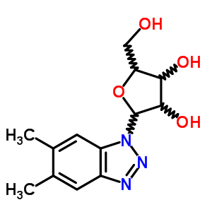 1H-benzotriazole,5,6-dimethyl-1-b-d-ribofuranosyl- Structure,22596-05-0Structure