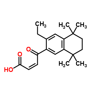 2-Butenoic acid,4-(3-ethyl-5,6,7,8-tetrahydro-5,5,8,8-tetramethyl-2-naphthalenyl)-4-oxo- Structure,22746-63-0Structure