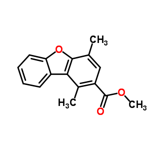 2-Dibenzofurancarboxylicacid, 1,4-dimethyl-, methyl ester Structure,23003-00-1Structure