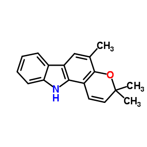 Pyrano[3,2-a]carbazole,3,11-dihydro-3,3,5-trimethyl- Structure,23095-44-5Structure