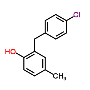 Phenol,2-[(4-chlorophenyl)methyl]-4-methyl- Structure,23805-51-8Structure