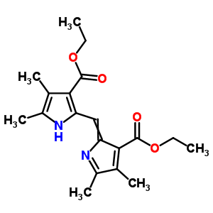 1H-pyrrole-3-carboxylicacid,2-[[3-(ethoxycarbonyl)-4,5-dimethyl-2h-pyrrol-2-ylidene]methyl]-4,5-dimethyl-,ethyl ester Structure,2407-72-9Structure