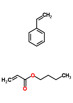 2-Propenoic acid, butyl ester, polymer with ethenylbenzene Structure,25767-47-9Structure