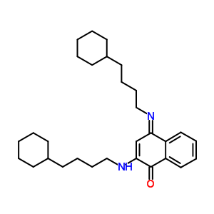 1(4H)-naphthalenone,2-[(4-cyclohexylbutyl)amino]-4-[(4-cyclohexylbutyl)imino]- Structure,25849-97-2Structure