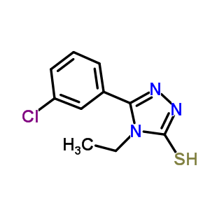 5-(3-Chlorophenyl)-4-ethyl-4H-1,2,4-triazole-3-thiol Structure,26028-63-7Structure