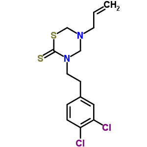 2H-1,3,5-thiadiazine-2-thione,3-[2-(3,4-dichlorophenyl)ethyl]tetrahydro-5-(2-propen-1-yl)- Structure,26324-20-9Structure