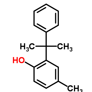 Phenol,4-methyl-2-(1-methyl-1-phenylethyl)- Structure,2675-76-5Structure