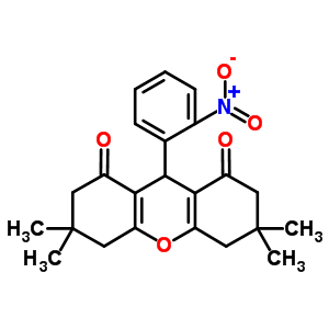 1H-xanthene-1,8(2h)-dione,3,4,5,6,7,9-hexahydro-3,3,6,6-tetramethyl-9-(2-nitrophenyl)- Structure,30038-64-3Structure