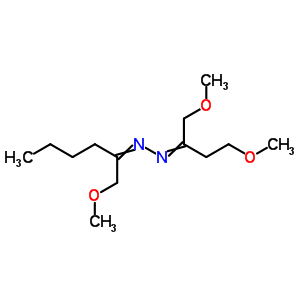 2-Hexanone, 1-methoxy-,2-[3-methoxy-1-(methoxymethyl)propylidene]hydrazone Structure,30692-36-5Structure