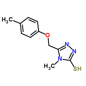 4-Methyl-5-[(4-methylphenoxy)methyl]-4H-1,2,4-triazole-3-thiol Structure,309726-20-3Structure