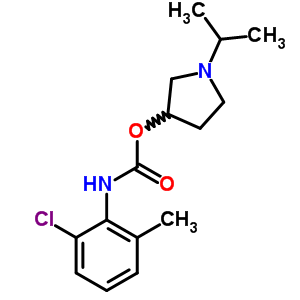 N-(2-chloro-6-methylphenyl )carbamic acid 1-isopropyl -3-pyrrolidinyl ester Structure,31772-86-8Structure