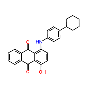 1-[(4-Cyclohexylphenyl )amino]-4-hydroxy-9,10-anthracenedione Structure,31820-90-3Structure