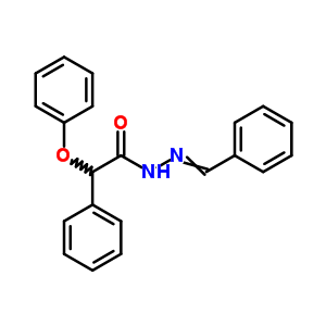 N-(benzylideneamino)-2-phenoxy-2-phenyl-acetamide Structure,32121-28-1Structure