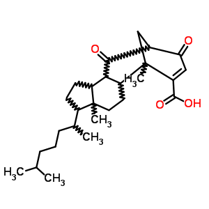 3-(1,5-Dimethylhexyl)-2,3,3a,4,5,5a,6,9,10,11,11a,11b-dodecahydro-3a,6-dimethyl-9,11-dioxo-6,10-methano-1h-cyclooct(e)indene-7-carboxylic acid Structure,32174-69-9Structure