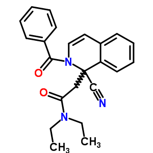 1-Isoquinolineacetamide,2-benzoyl-1-cyano-n,n-diethyl-1,2-dihydro- Structure,32431-46-2Structure