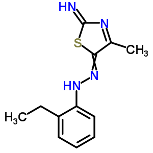 2-Ethyl-n-[(2-imino-4-methyl-1,3-thiazol-5-ylidene)amino]aniline Structure,33174-95-7Structure