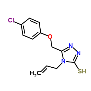 4-Allyl-5-[(4-chlorophenoxy)methyl]-4H-1,2,4-triazole-3-thiol Structure,333767-06-9Structure