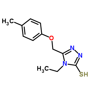 4-Ethyl-5-[(4-methylphenoxy)methyl]-4H-1,2,4-triazole-3-thiol Structure,335215-56-0Structure