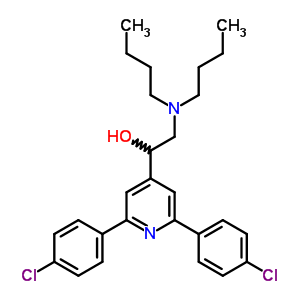 1-[2,6-Bis(4-chlorophenyl)pyridin-4-yl]-2-(dibutylamino)ethanol Structure,33565-64-9Structure