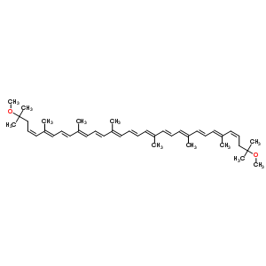 (4E,6e,8e,10e,12e,14e,16e,18e,20e,22e,24e,26e,28e)-2,31-dimethoxy-2,6,10,14,19,23,27,31-octamethyldotriaconta-4,6,8,10,12,14,16,18,20,22,24,26,28-tridecaene Structure,34255-08-8Structure