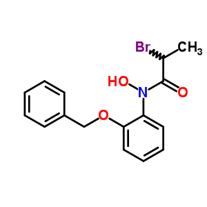 2-Bromo-n-hydroxy-n-(2-phenylmethoxyphenyl)propanamide Structure,34288-01-2Structure