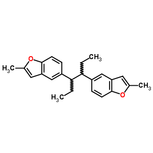 2-Methyl-5-[4-(2-methylbenzofuran-5-yl)hexan-3-yl]benzofuran Structure,3436-82-6Structure