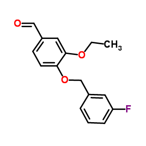 3-Ethoxy-4-[(3-fluorobenzyl)oxy]benzaldehyde Structure,346459-54-9Structure