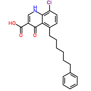 8-氯-4-羥基-5-(6-苯基己基)-3-喹啉羧酸結構式_34785-13-2結構式