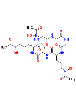 N-[3-[(2s,5s,17s)-5,17-bis[3-(acetyl-hydroxyamino)propyl]-3,6,9,12,15,18-hexaoxo-1,4,7,10,13,16-hexazacyclooctadec-2-yl]propyl]-n-hydroxyacetamide Structure,34787-28-5Structure