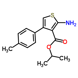 Isopropyl 2-amino-4-(4-methylphenyl)thiophene-3-carboxylate Structure,350997-25-0Structure