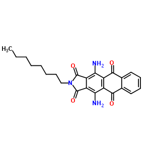 4,11-Diamino-2-octylnaphtho[3,2-f]isoindole-1,3,5,10-tetrone Structure,35170-70-8Structure