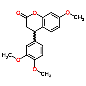 2H-1-benzopyran-2-one,4-(3,4-dimethoxyphenyl)-3,4-dihydro-7-methoxy- Structure,35582-80-0Structure