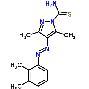 1H-pyrazole-1-carbothioamide,4-[2-(2,3-dimethylphenyl)diazenyl]-3,5-dimethyl- Structure,35872-46-9Structure