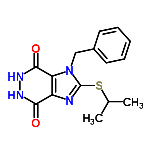 1H-imidazo[4,5-d]pyridazine-4,7-dione,5,6-dihydro-2-[(1-methylethyl)thio]-1-(phenylmethyl)- Structure,3602-13-9Structure