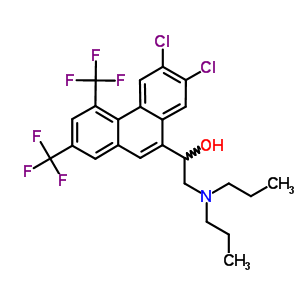 1-[6,7-Dichloro-2,4-bis(trifluoromethyl)phenanthren-9-yl]-2-(dipropylamino)ethanol Structure,36167-67-6Structure