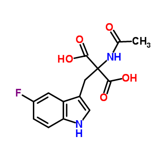 2-Acetamido-2-[(5-fluoro-1h-indol-3-yl)methyl]propanedioic acid Structure,363-37-1Structure