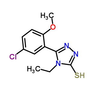 5-(5-Chloro-2-methoxyphenyl)-4-ethyl-4H-1,2,4-triazole-3-thiol Structure,369394-90-1Structure