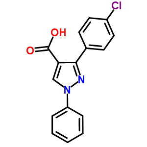 3-(4-Chlorophenyl)-1-phenyl-1H-pyrazole-4-carboxylic acid Structure,372107-14-7Structure