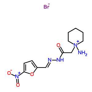 2-(1-Amino-3,4,5,6-tetrahydro-2h-pyridin-1-yl)-n-[(5-nitro-2-furyl)methylideneamino]acetamide bromide Structure,37386-05-3Structure