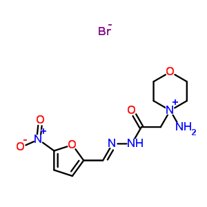 Amino(((5-nitrofurfurylidene)hydrazino)carbonylmethyl)-morpholinium bromide Structure,37386-06-4Structure