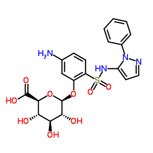 (2S,3s,4s,5r,6s)-6-[5-amino-2-[(2-phenylpyrazol-3-yl)sulfamoyl]phenoxy]-3,4,5-trihydroxyoxane-2-carboxylic acid Structure,37393-47-8Structure