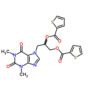 [1-(1,3-Dimethyl-2,6-dioxopurin-7-yl)-3-(thiophene-2-carbonyloxy)propan-2-yl] thiophene-2-carboxylate Structure,37419-58-2Structure