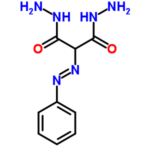 Propanedioic acid,2-(2-phenyldiazenyl)-, 1,3-dihydrazide Structure,37763-74-9Structure