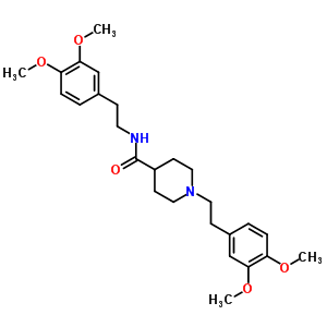 N,1-bis[2-(3,4-dimethoxyphenyl)ethyl]piperidine-4-carboxamide Structure,37969-08-7Structure