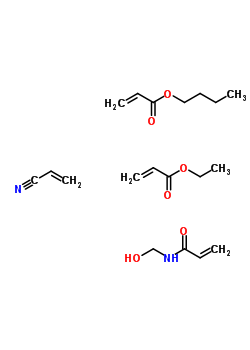 Butyl acrylate, n-methylol acrylamide, ethyl acrylate, acrylonitrilepolymer Structure,38054-57-8Structure